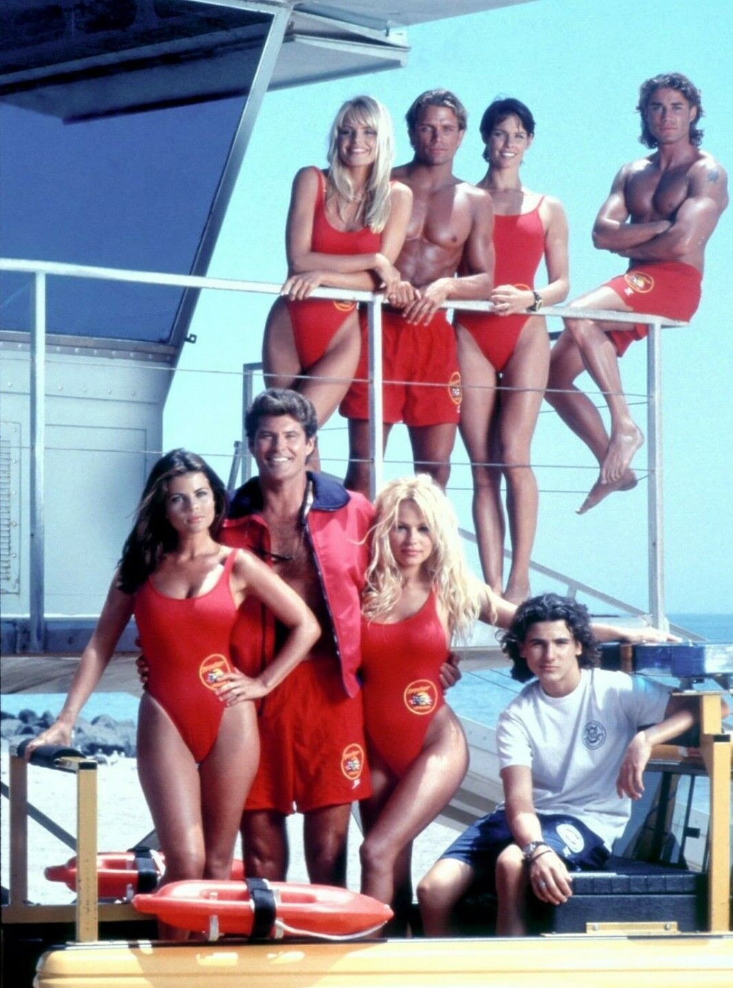 BAYWATCH CAST PAMELA ANDERSON DAVID HASSELHOFF YASMINE BLEETH TV SHOW –  Adira Collectibles