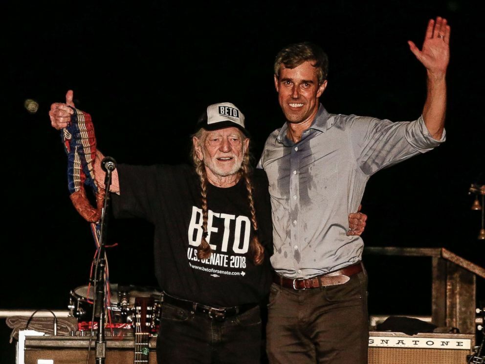 WILLIE NELSON BETO O ROURKE 8x10 GLOSSY Photo